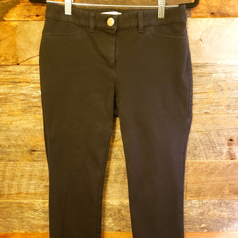 Chicos Slimming Girlfriend Black Ankle Jeans.